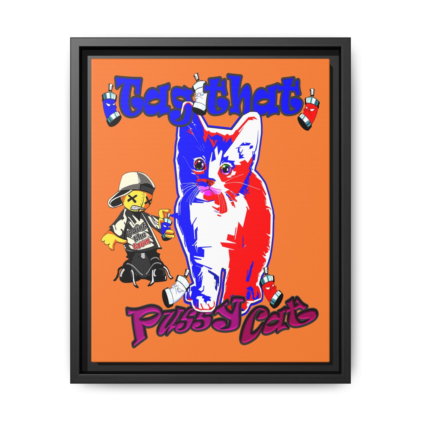 tag that - framed canvas art (crusta)
