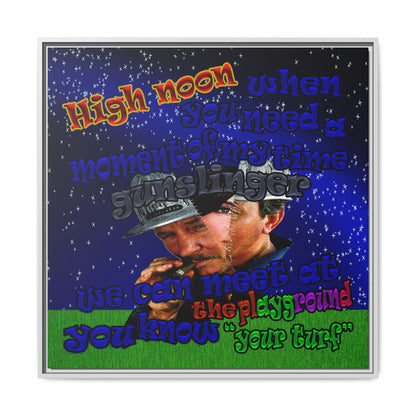 high noon - framed canvas art ('snoops' background)