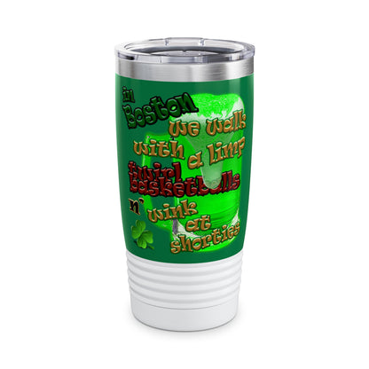 celtics logo - Ringneck Tumbler, 20oz (dark green)