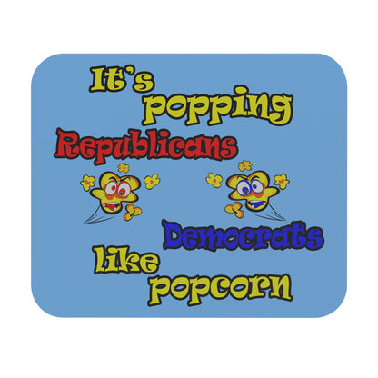 popping like popcorn - Mouse Pad (Rectangle) (light blue)