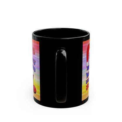 santa's shoes - Black Mug (color blur)