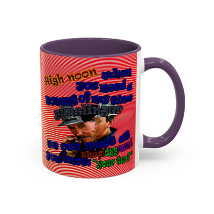 high noon - Accent Mug (yellow-orange wave)
