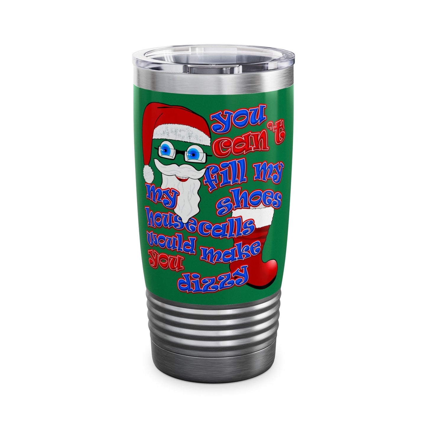 santa's shoes - Ringneck Tumbler, 20oz (dark green)
