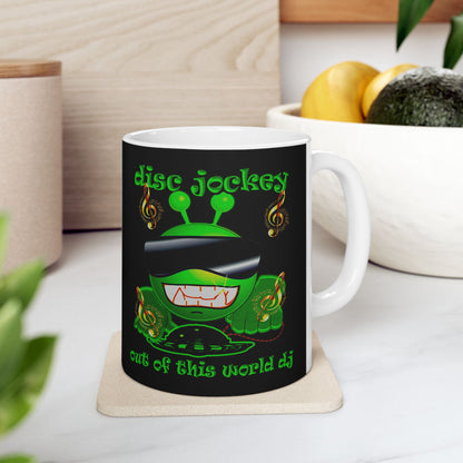 disc jockey - White Mug (black)