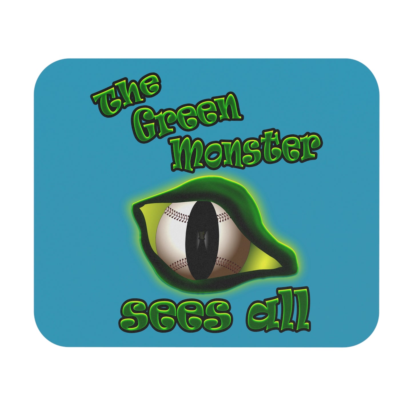 green monster - Mouse Pad (Rectangle) (turquoise)