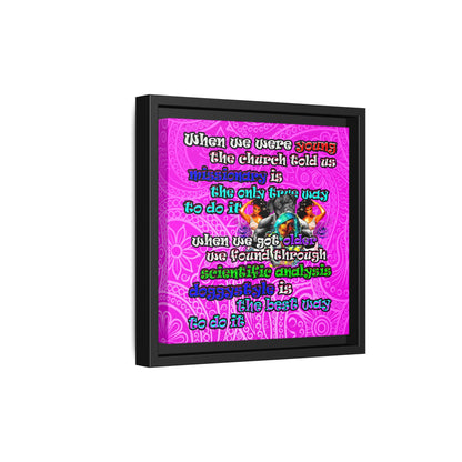 doggystyle - framed canvas art (pink swirl)