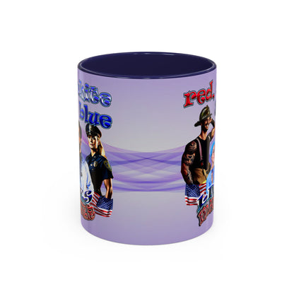 rw&b lives matter - Accent Mug (light blue-pink wave)