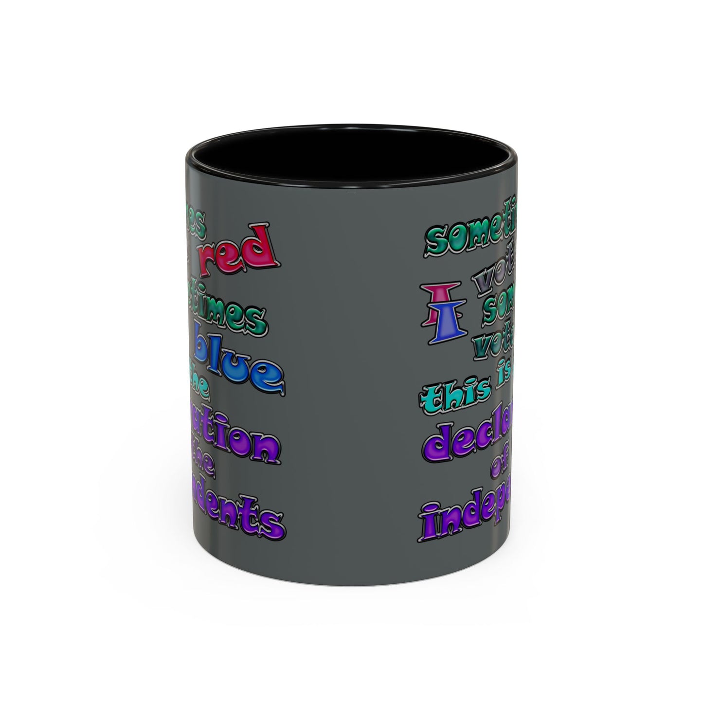 declaration of the independents - Accent Mug (dark grey)