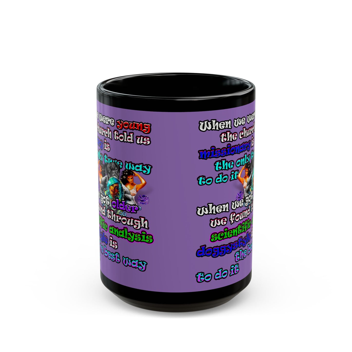 doggystyle - Black Mug (light purple)