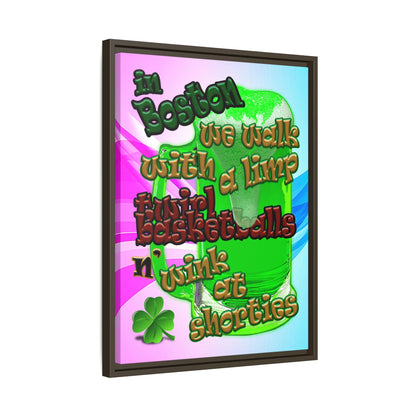 celtics logo - framed canvas art (light blue-pink wave)