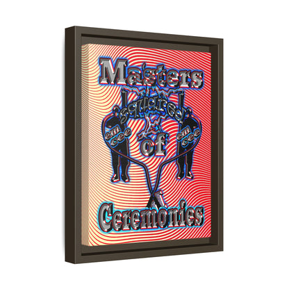 em cee squared - framed canvas art (yellow-orange wave)