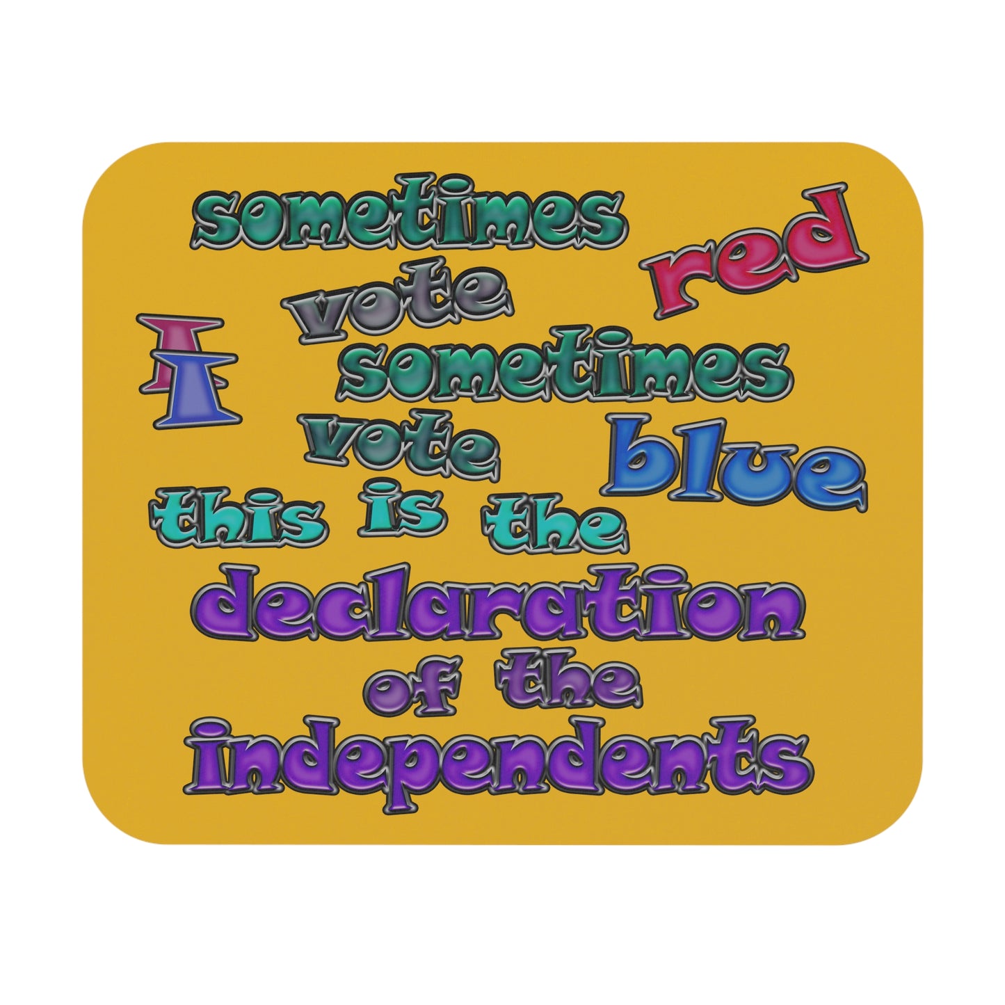 declaration of the independents - Mouse Pad (Rectangle) (yellow)