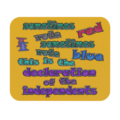 declaration of the independents - Mouse Pad (Rectangle) (yellow)