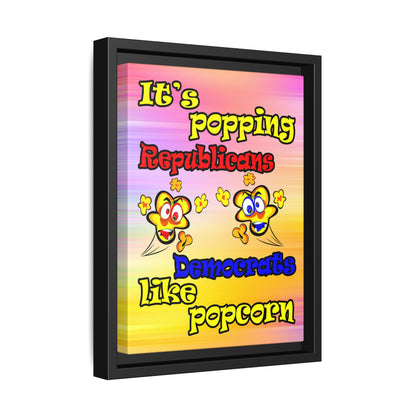 popping like popcorn - framed canvas art (color blur)