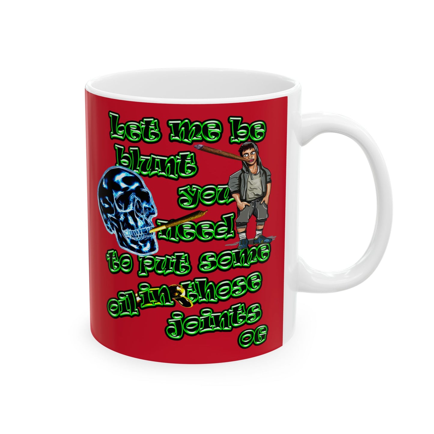 og - White Mug (dark red)
