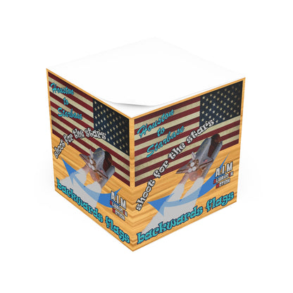 shoot for the stars - note cube (butterscotch wood finish)