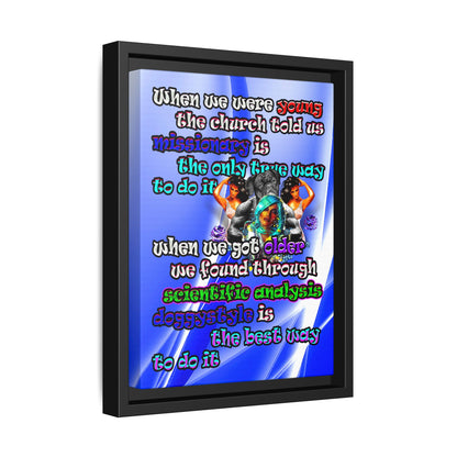 doggystyle - framed canvas art (blue-white wave)