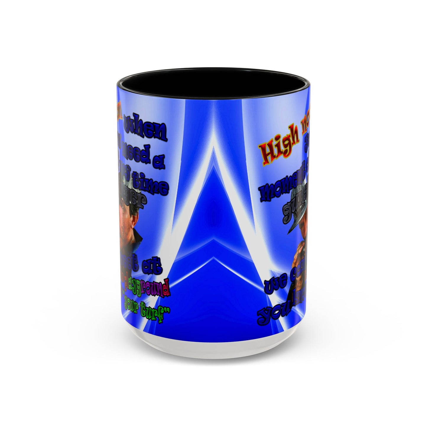 high noon - Accent Mug (blue-white wave)