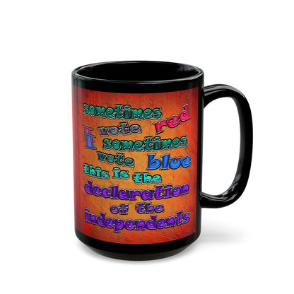 declaration of the independents - Black Mug (burnt orange)