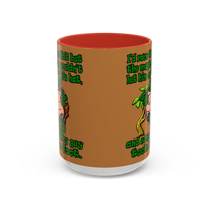 turtle race - Accent Mug (light brown)