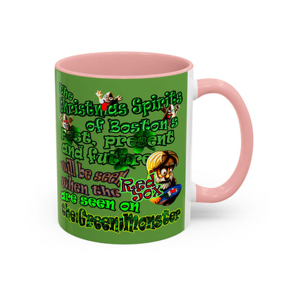 christmas spirits of boston - Accent Mug (green)