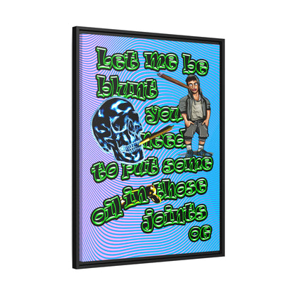og - framed canvas art (light blue-purple wave)