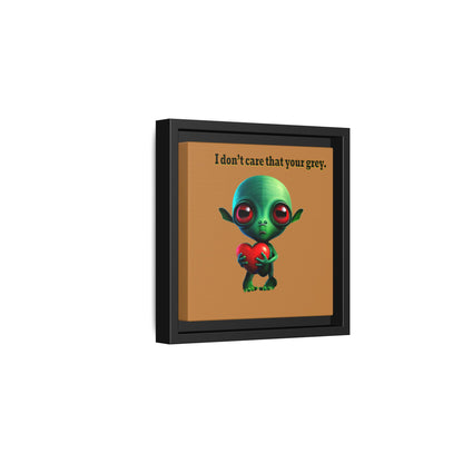 I don't care that your grey - framed canvas art (light brown)