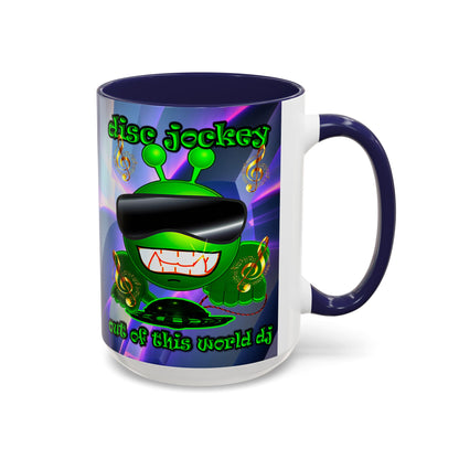disc jockey - Accent Mug (grey-pink wave)