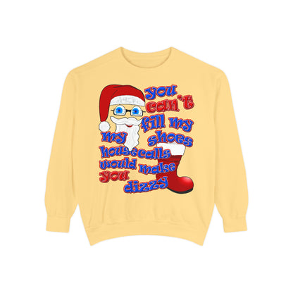 santa's shoes - Unisex Garment-Dyed Sweatshirt