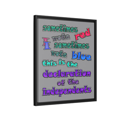 declaration of the independents - framed canvas art (grey)