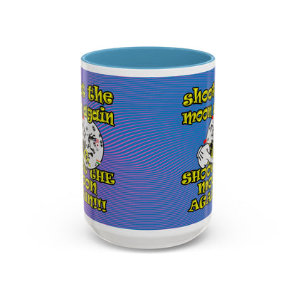 shoot the moon again - Accent Mug (light blue-purple wave)