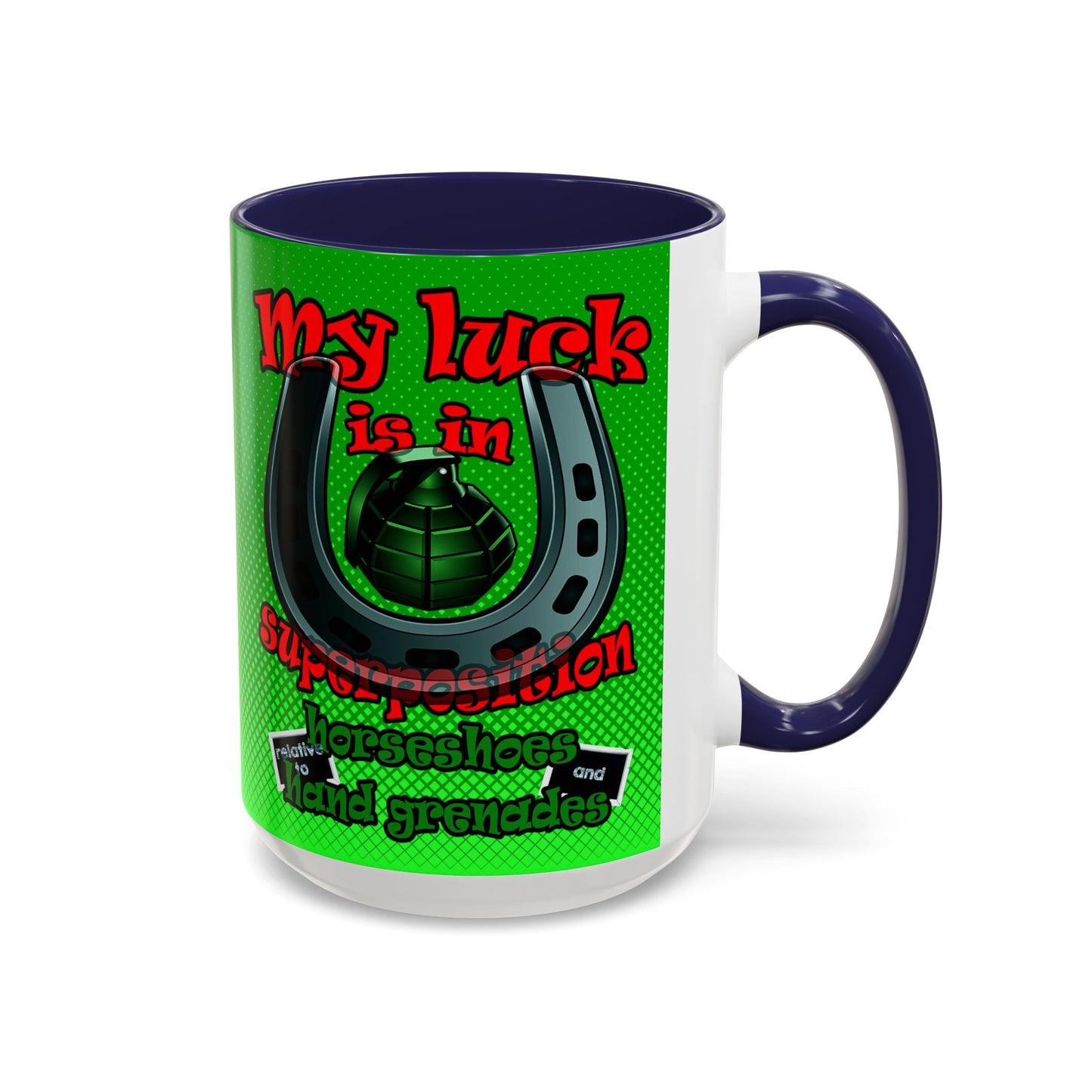 my luck - Accent Mug (logo green)