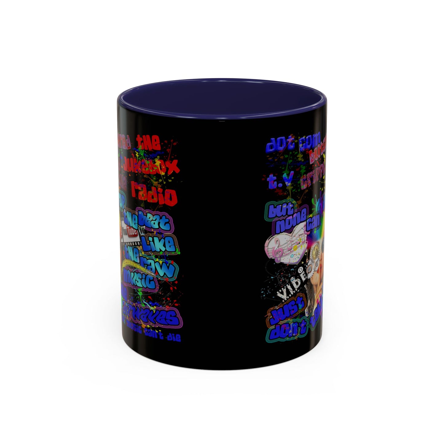 drop the beat - Accent Mug (black)