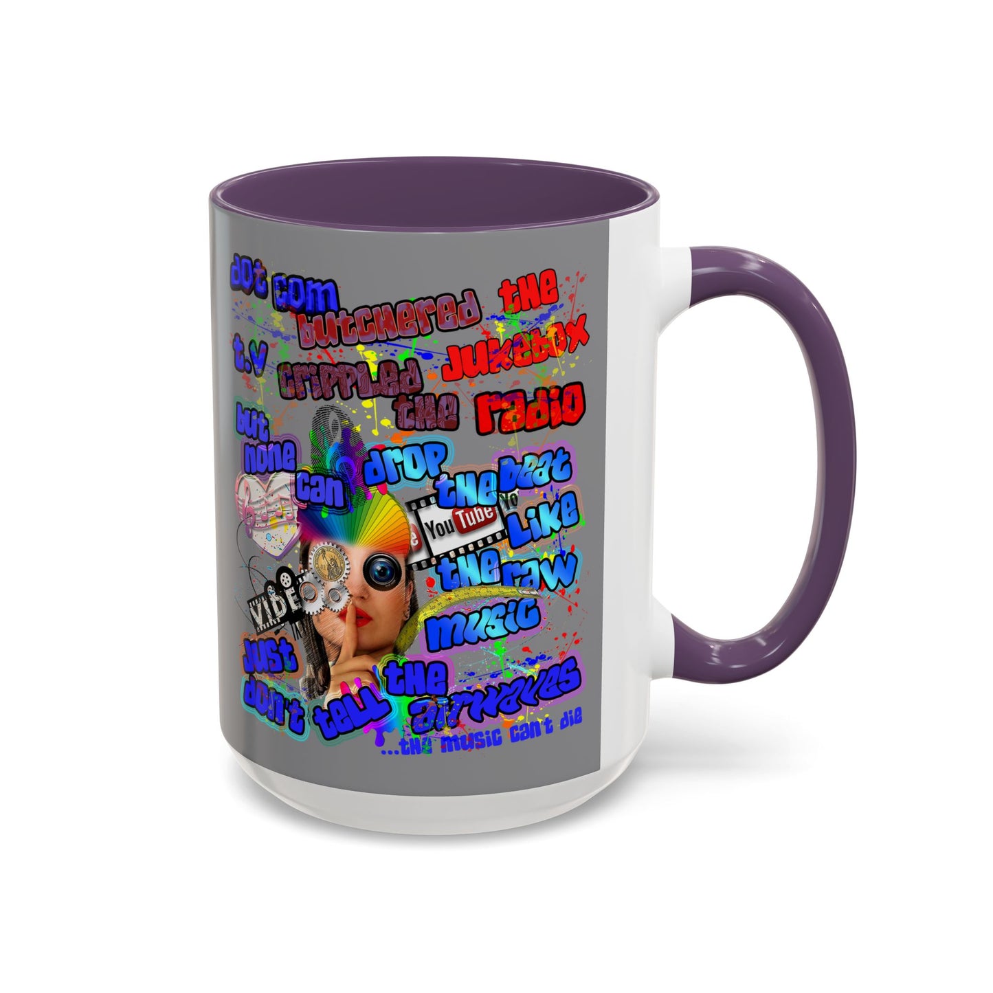 drop the beat - Accent Mug (grey)