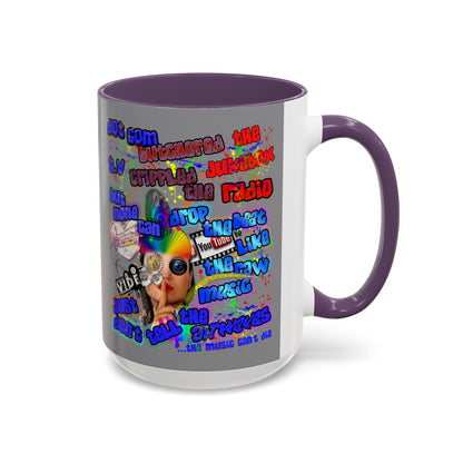 drop the beat - Accent Mug (grey)