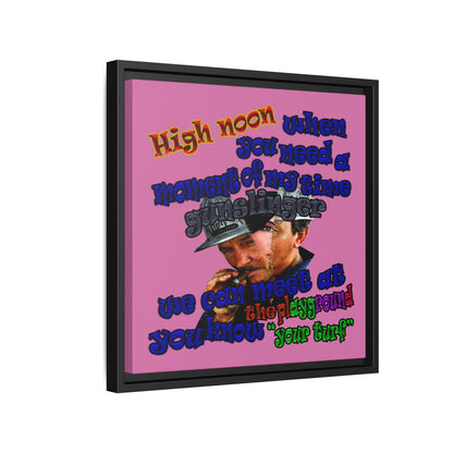 high noon - framed canvas art (light pink)
