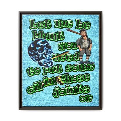 og - framed canvas art (faded blue)