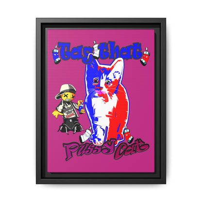 tag that - framed canvas art (pink)