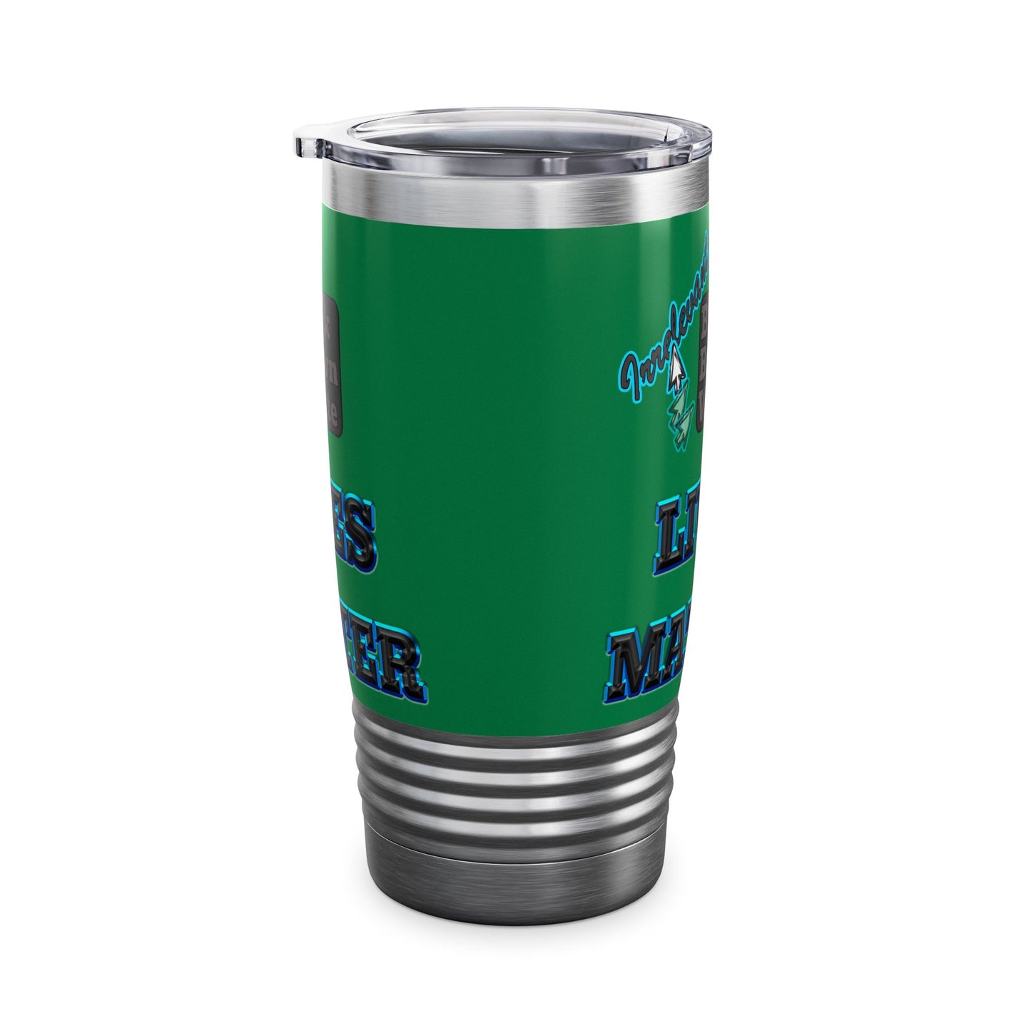 irrelevant - Ringneck Tumbler, 20oz (dark green)