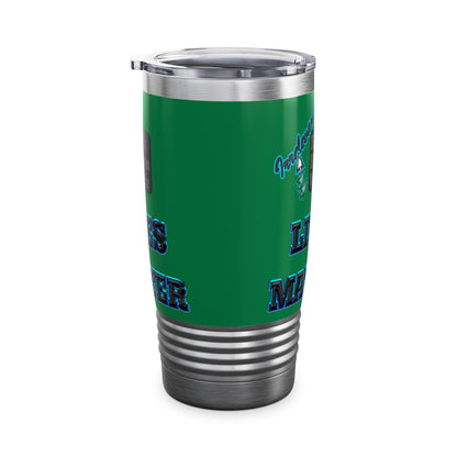 irrelevant - Ringneck Tumbler, 20oz (dark green)