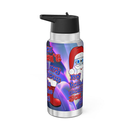 santa's shoes - Gator Tumbler, 32oz  (grey-pink wave)