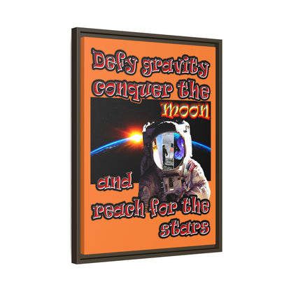 defy conquer reach - framed canvas art (crusta)