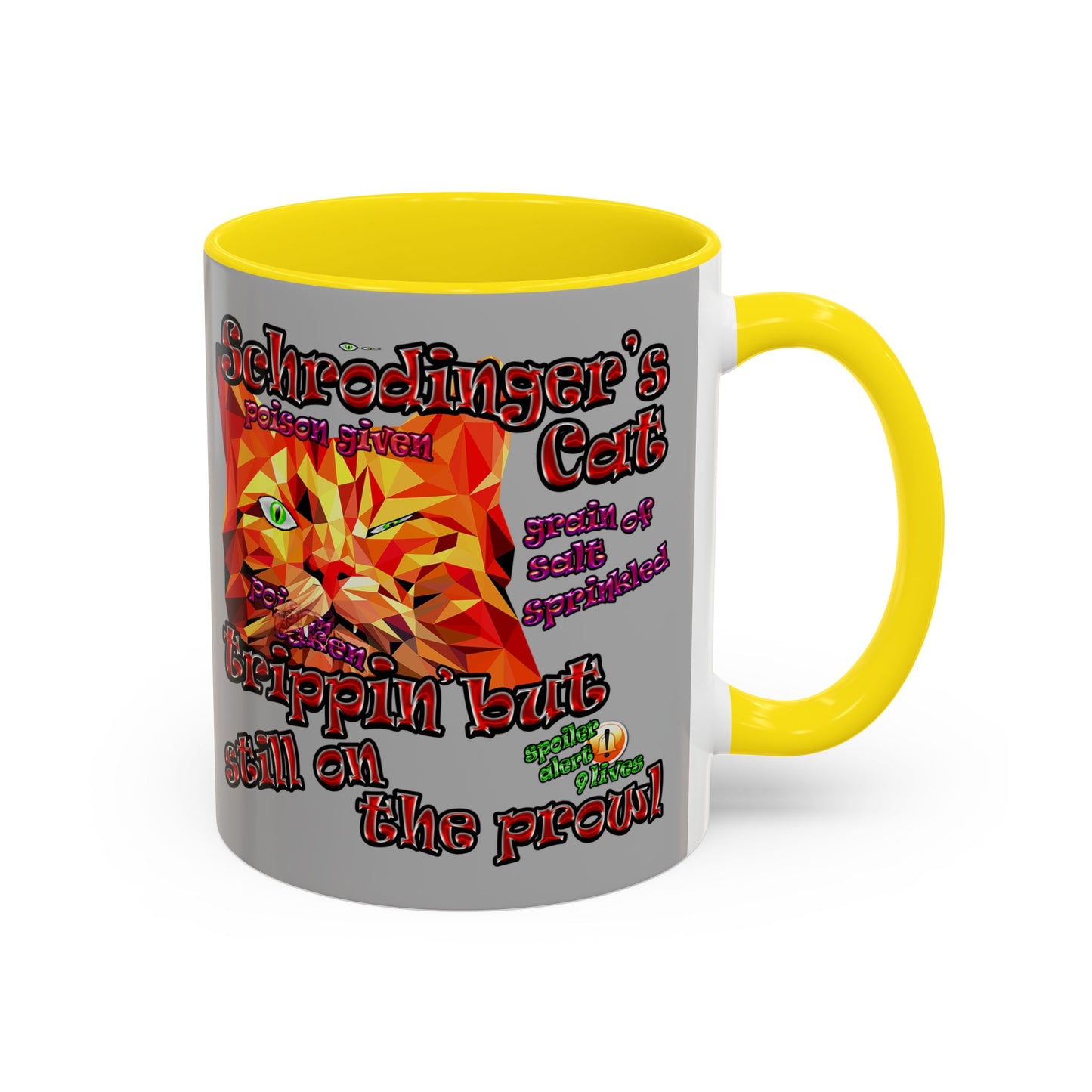 schrodinger's cat - Accent Mug (light grey)