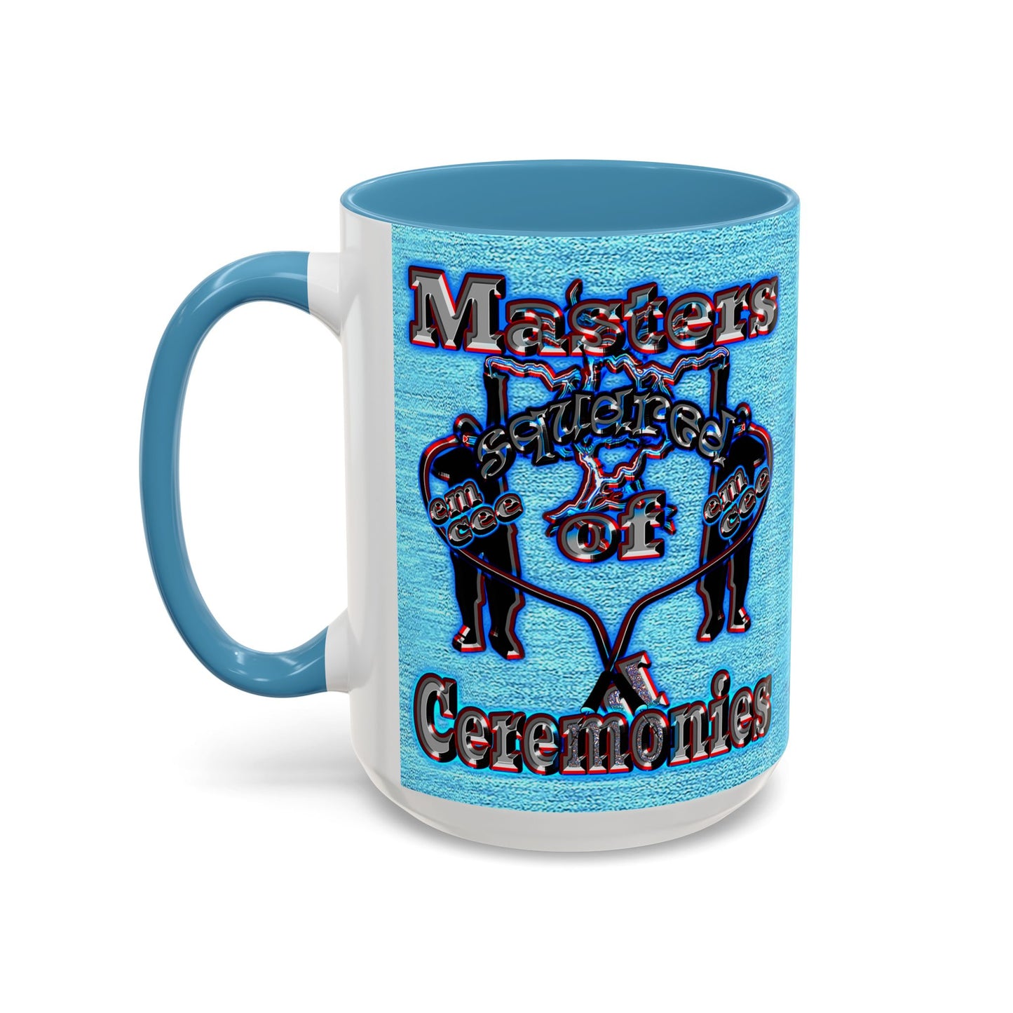 em cee squared - Accent Mug (faded dark blue)
