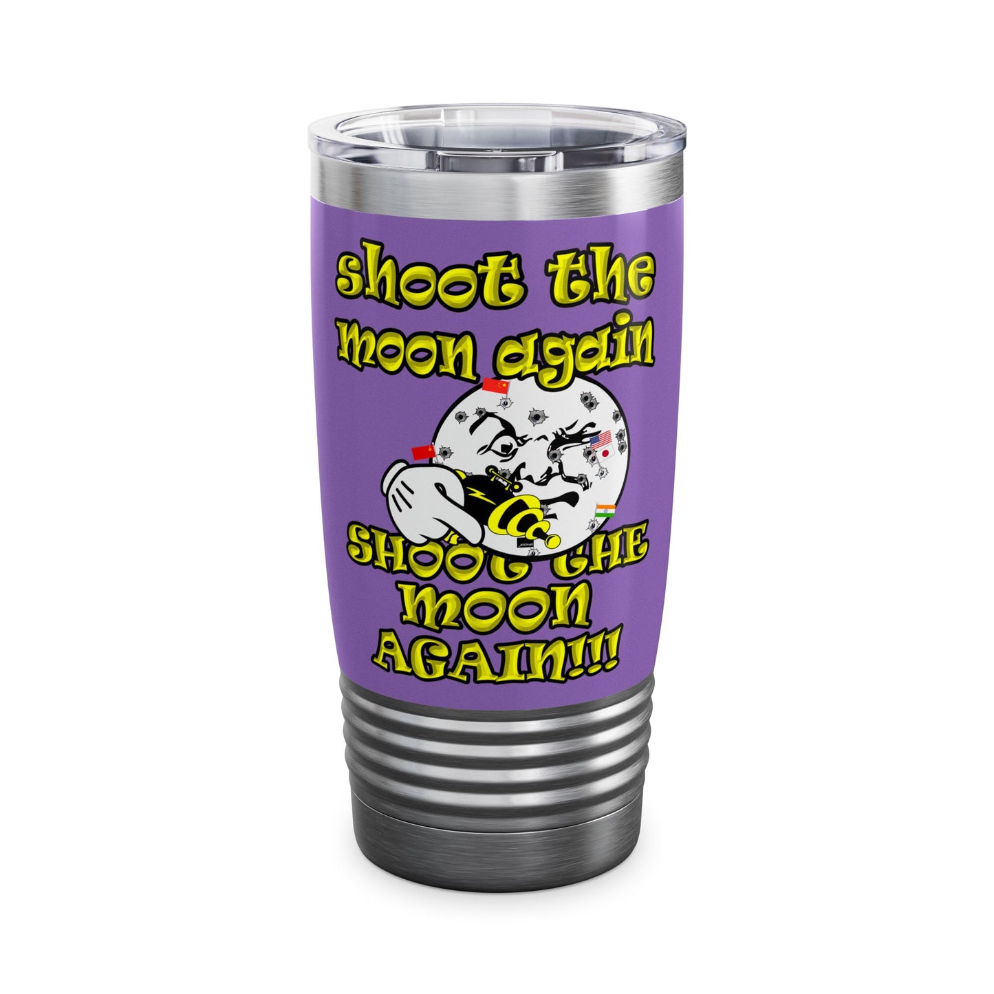 shoot the moon again - Ringneck Tumbler, 20oz (light purple)