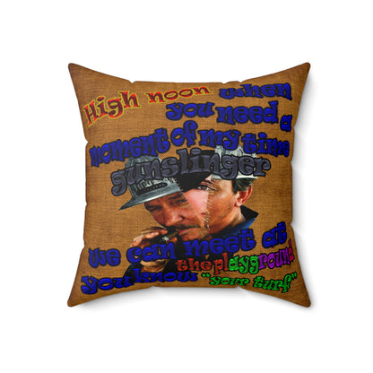 high noon - Faux Suede Square Pillow - (dichromatic brown papyrus)