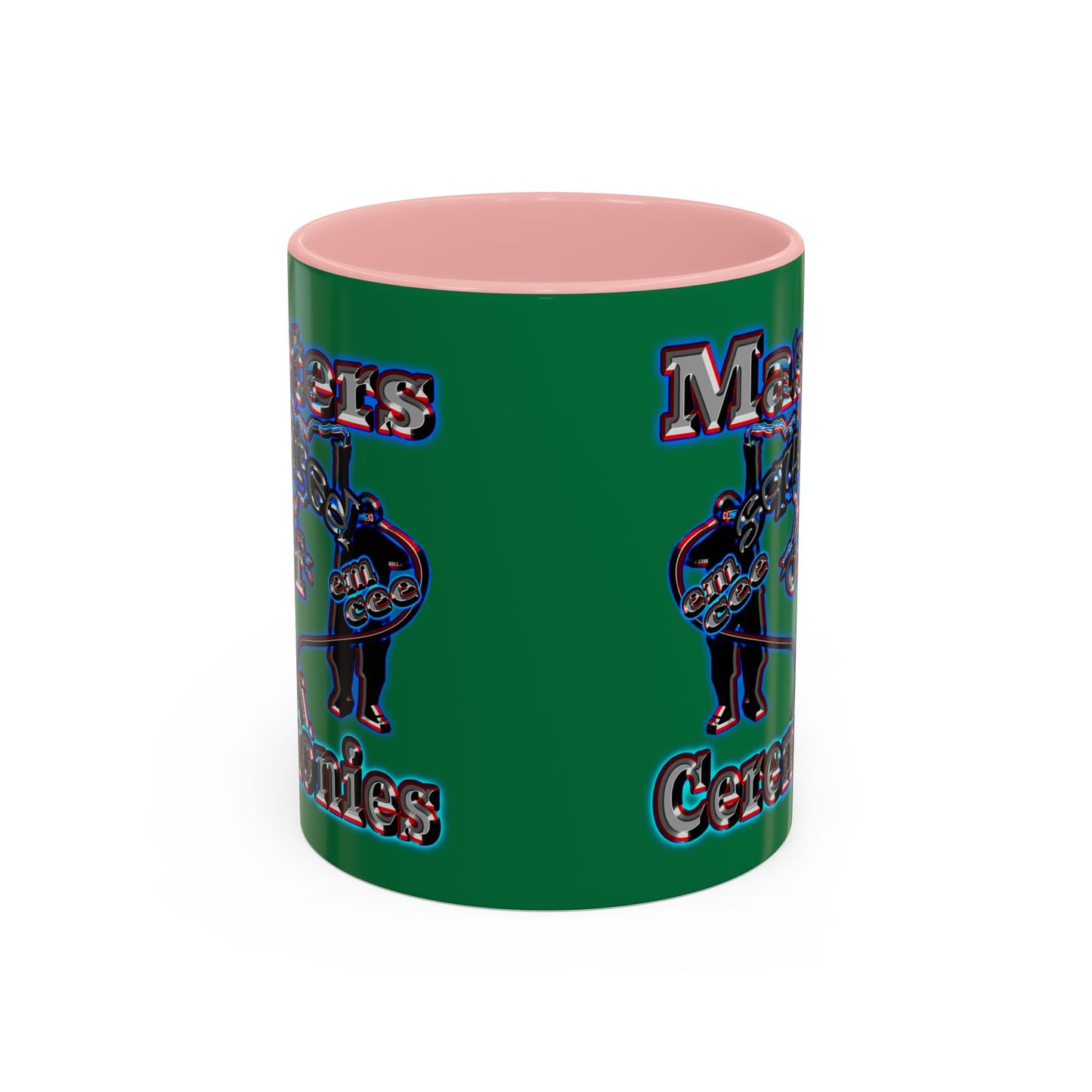 em cee squared - Accent Mug (dark green)