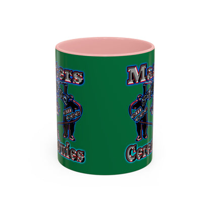 em cee squared - Accent Mug (dark green)