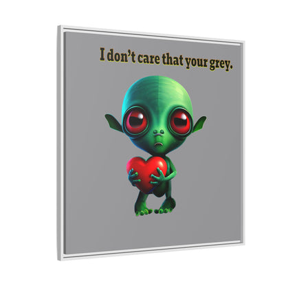 I don't care that your grey - framed canvas art (grey)