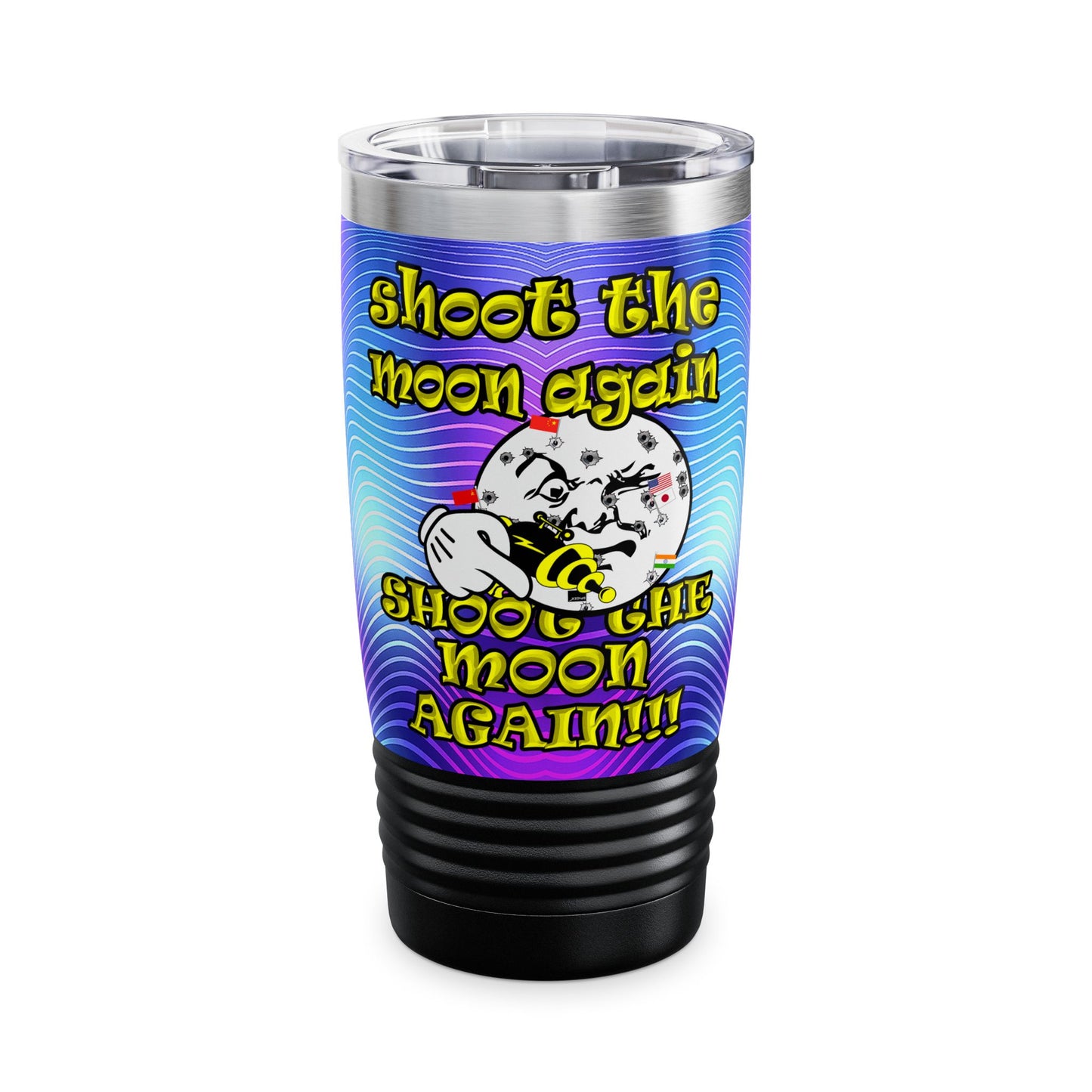 shoot the moon again - Ringneck Tumbler, 20oz (purple wave)